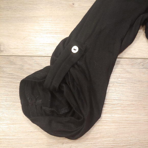 3/4 Sleeve Black Lace Tunic // size S - Picture 4 of 7